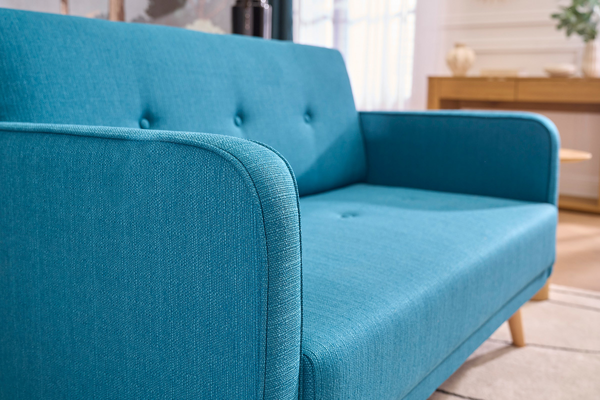 Sofa skandinavisch 2 Pl�tze Blau ULLA