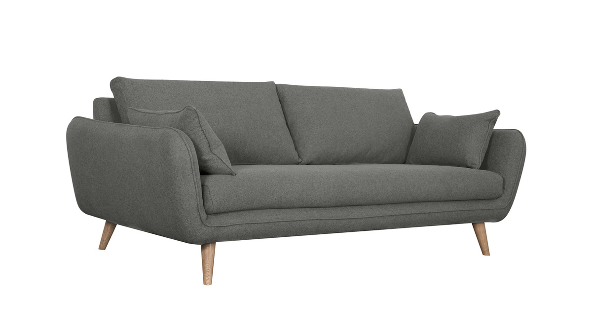 Sofa skandinavisch 3 Pltze anthrazit grauCREEP
