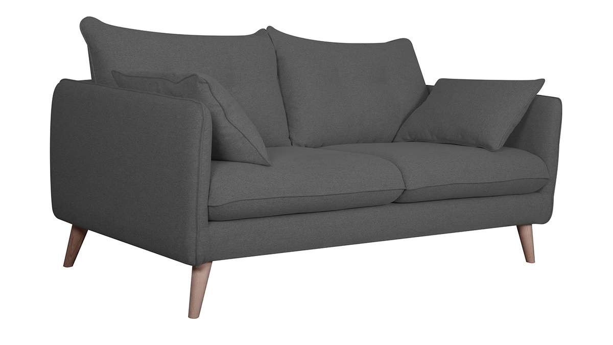Sofa skandinavisch 3 Pltze Anthrazitgrau GUILTY