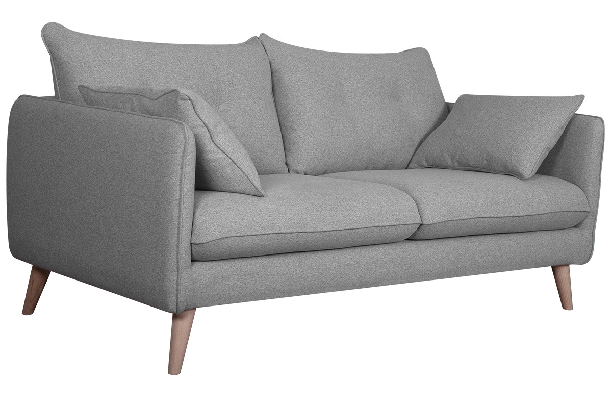 Sofa skandinavisch 3 Pltze hellgrau GUILTY