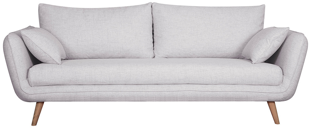 Sofa skandinavisch 3 Plätze hellgrau-meliert CREEP