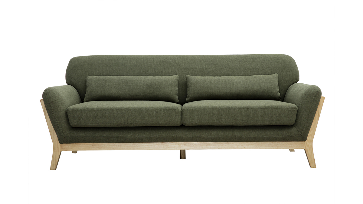Sofa skandinavisch 3 Plätze Khaki YOKO