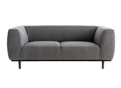 Sofa skandinavisch anthrazitgrauer Bouclé-Stoff schwarz Füße 2/3-Sitzer MORRIS