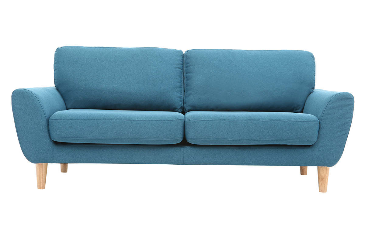 Sofa Skandinavisch Stoff Blaugrn 3-Sitzer ALICE