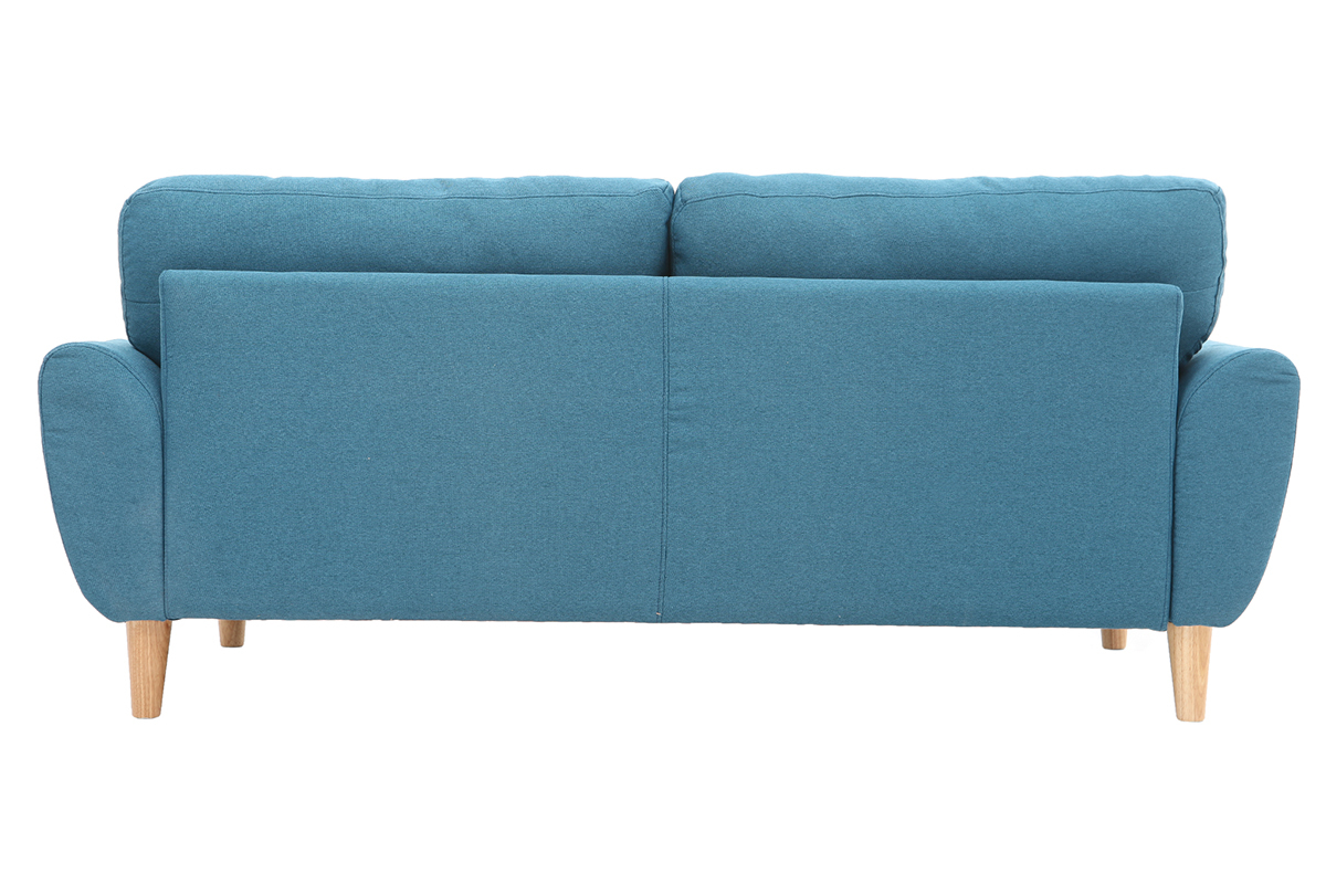 Sofa Skandinavisch Stoff Blaugrn 3-Sitzer ALICE