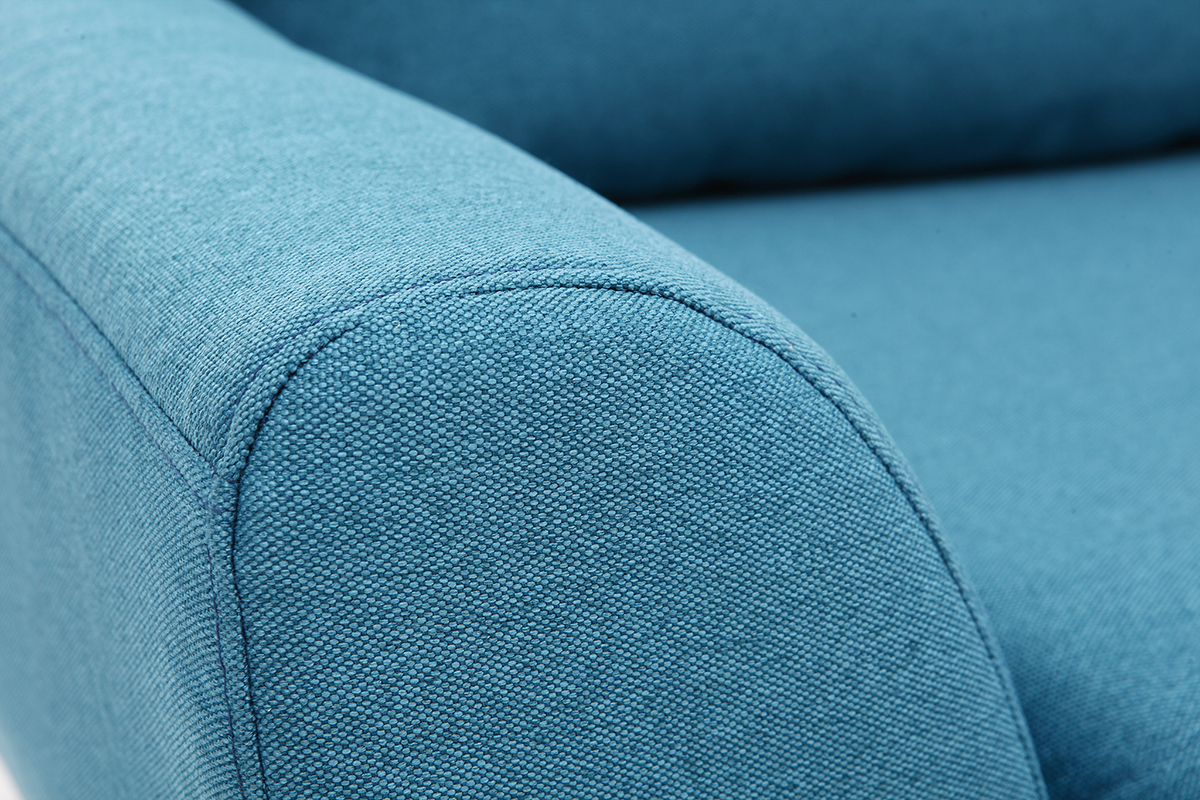 Sofa Skandinavisch Stoff Blaugrn 3-Sitzer ALICE