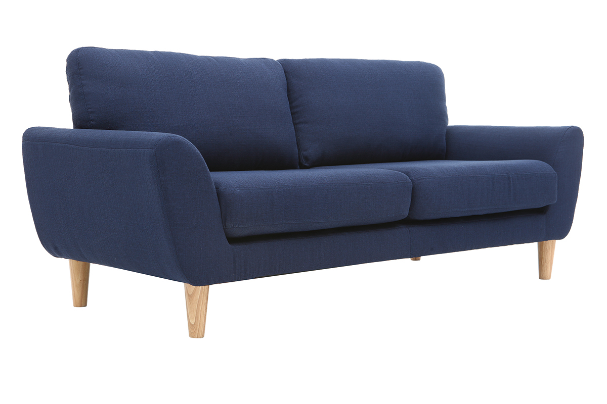 Sofa Skandinavisch Stoff Dunkelblau 3-Sitzer ALICE