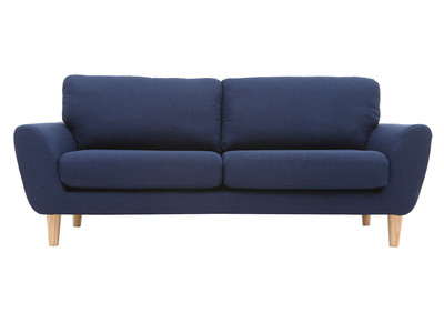 Sofa Skandinavisch Stoff Dunkelblau 3-Sitzer ALICE