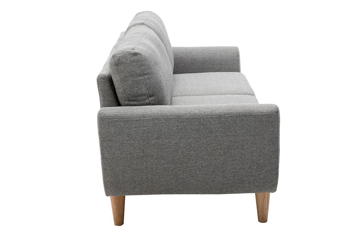 Sofa Skandinavisch Stoff Hellgrau 3-Sitzer ALICE