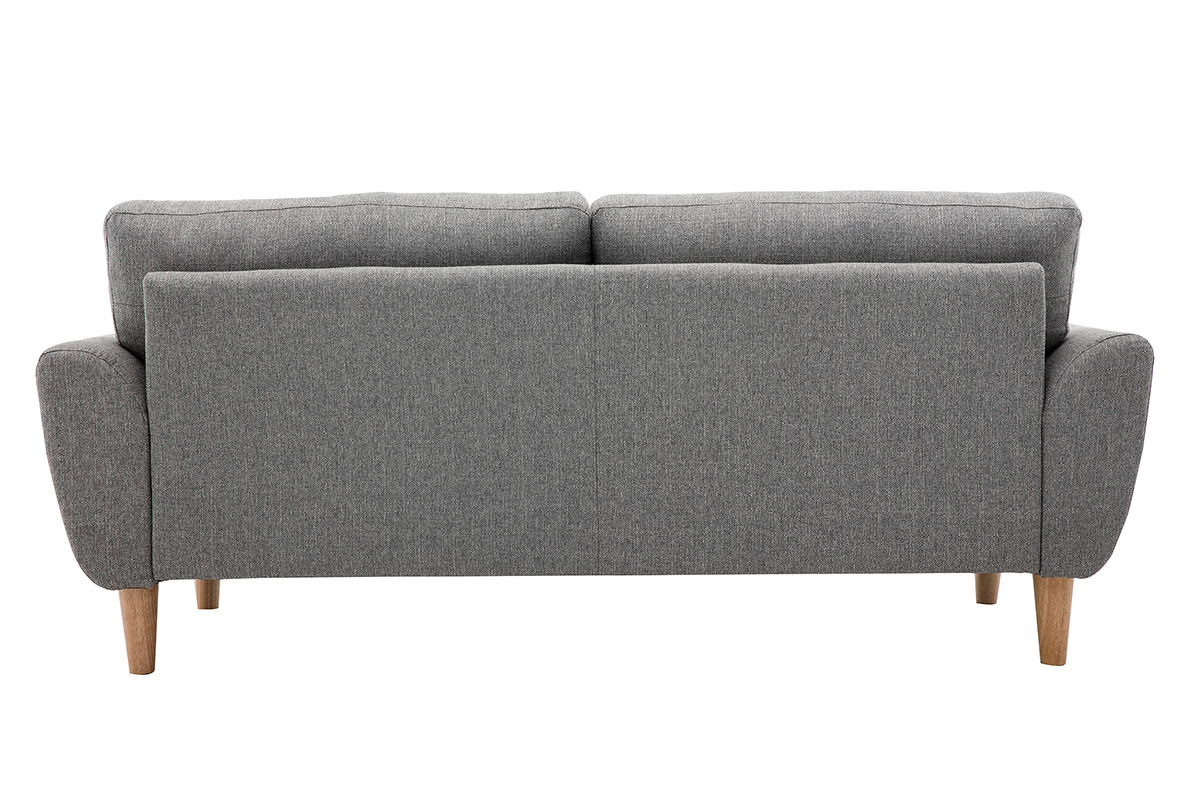 Sofa Skandinavisch Stoff Hellgrau 3-Sitzer ALICE
