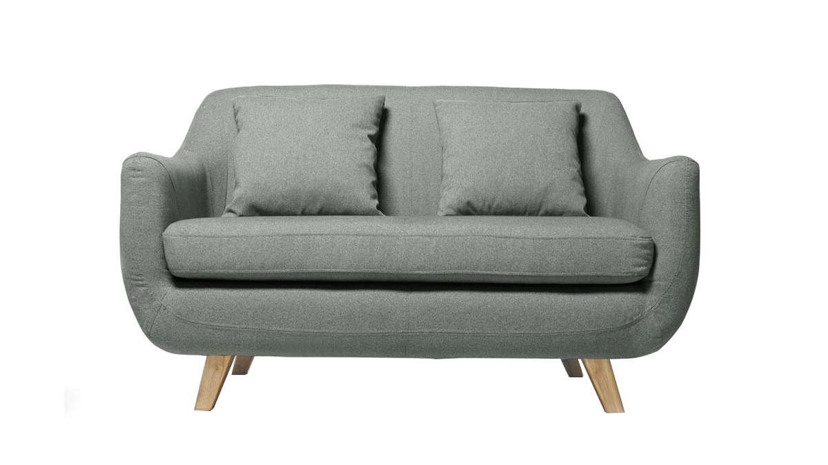 Sofa skandinavisches Design 2 Pltze Grau SKANDI