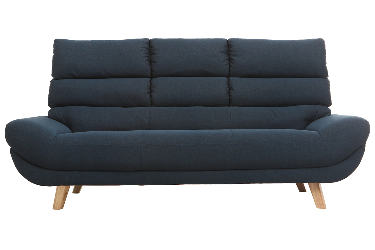 Sofa skandinavisches Design 3 Pltze Blau NORDIK