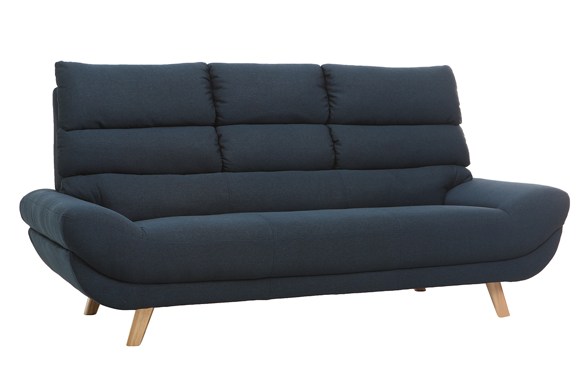 Sofa skandinavisches Design 3 Pltze Blau NORDIK