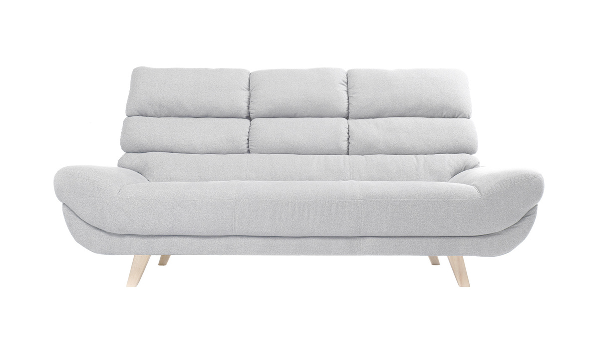 Sofa skandinavisches Design 3 Pltze Grau NORDIK