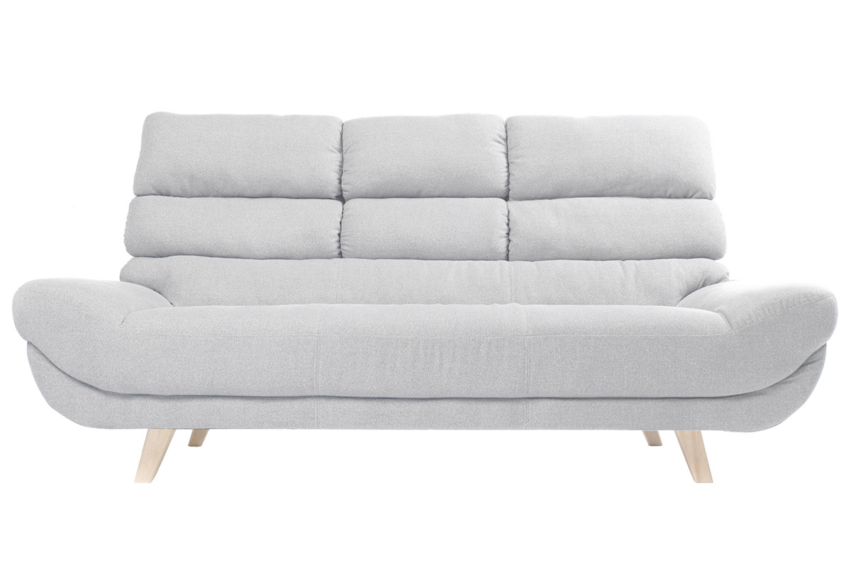 Sofa skandinavisches Design 3 Pltze Grau NORDIK