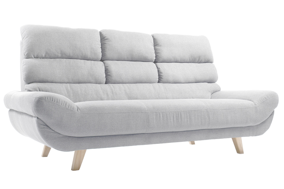 Sofa skandinavisches Design 3 Pltze Grau NORDIK