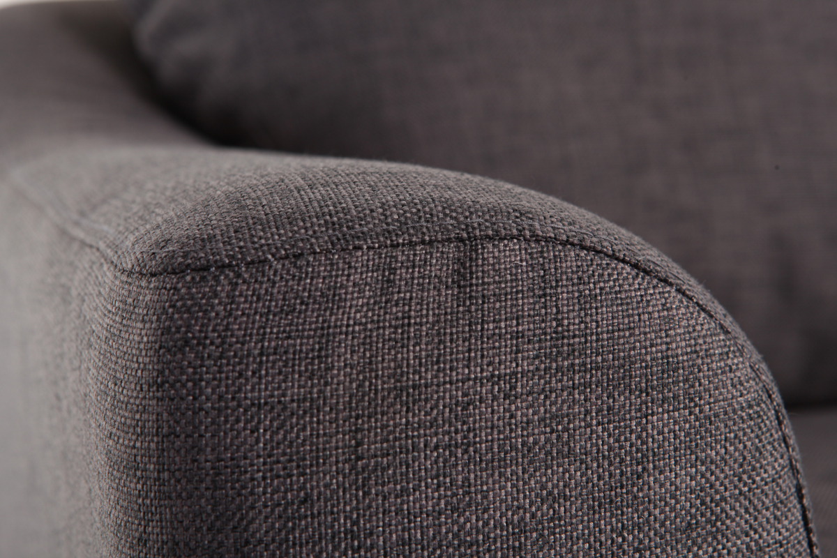 Sofa Verstellbar 3 Pltze Grau JERSEY