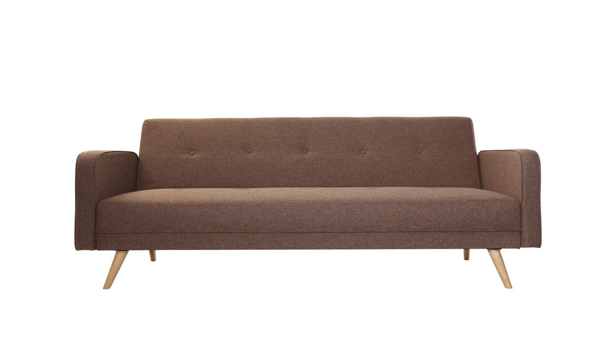 Sofa verstellbar 3 Pltze skandinavisches Design Beige ULLA