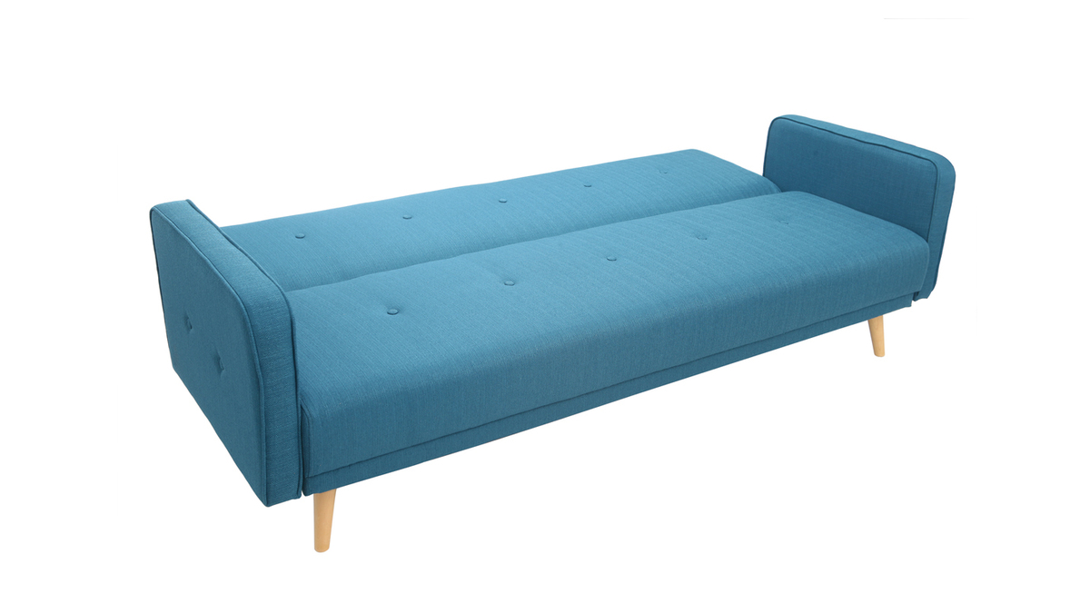 Sofa verstellbar 3 Pltze skandinavisches Design Blau ULLA