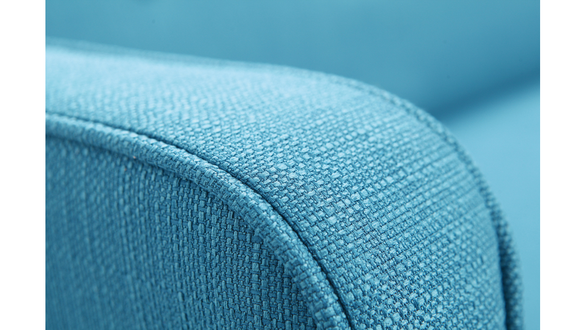 Sofa verstellbar 3 Plätze skandinavisches Design Blaugrün ULLA