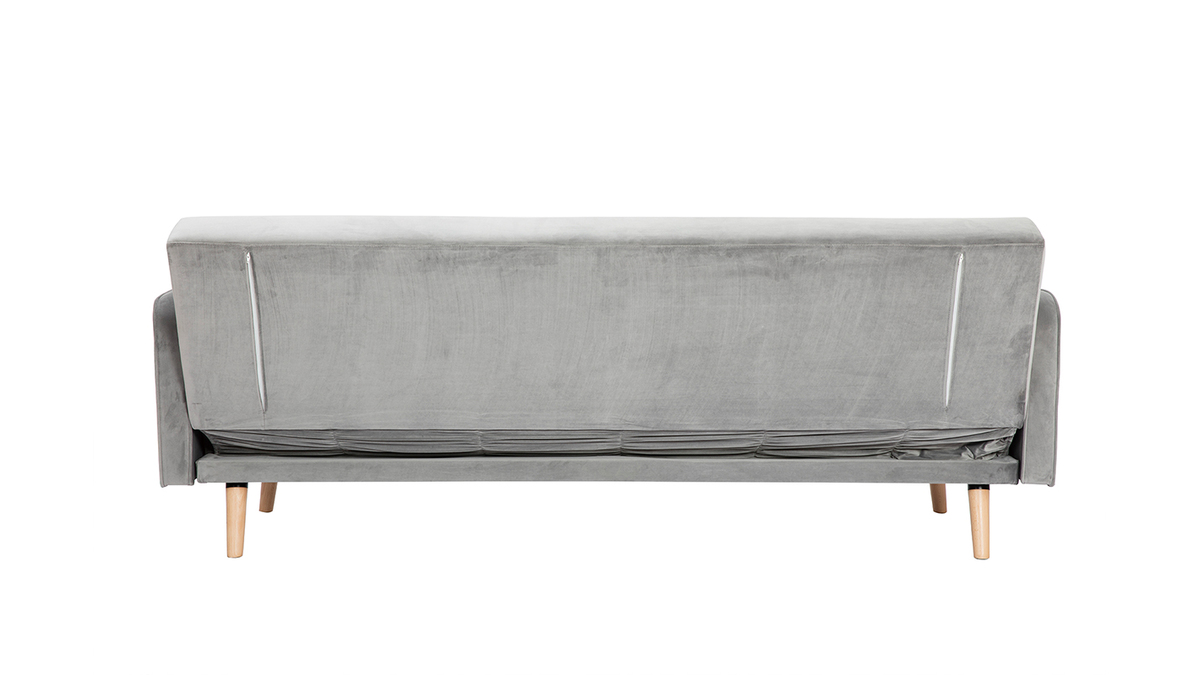 Sofa verstellbar 3 Pltze skandinavisches Design Grau ULLA