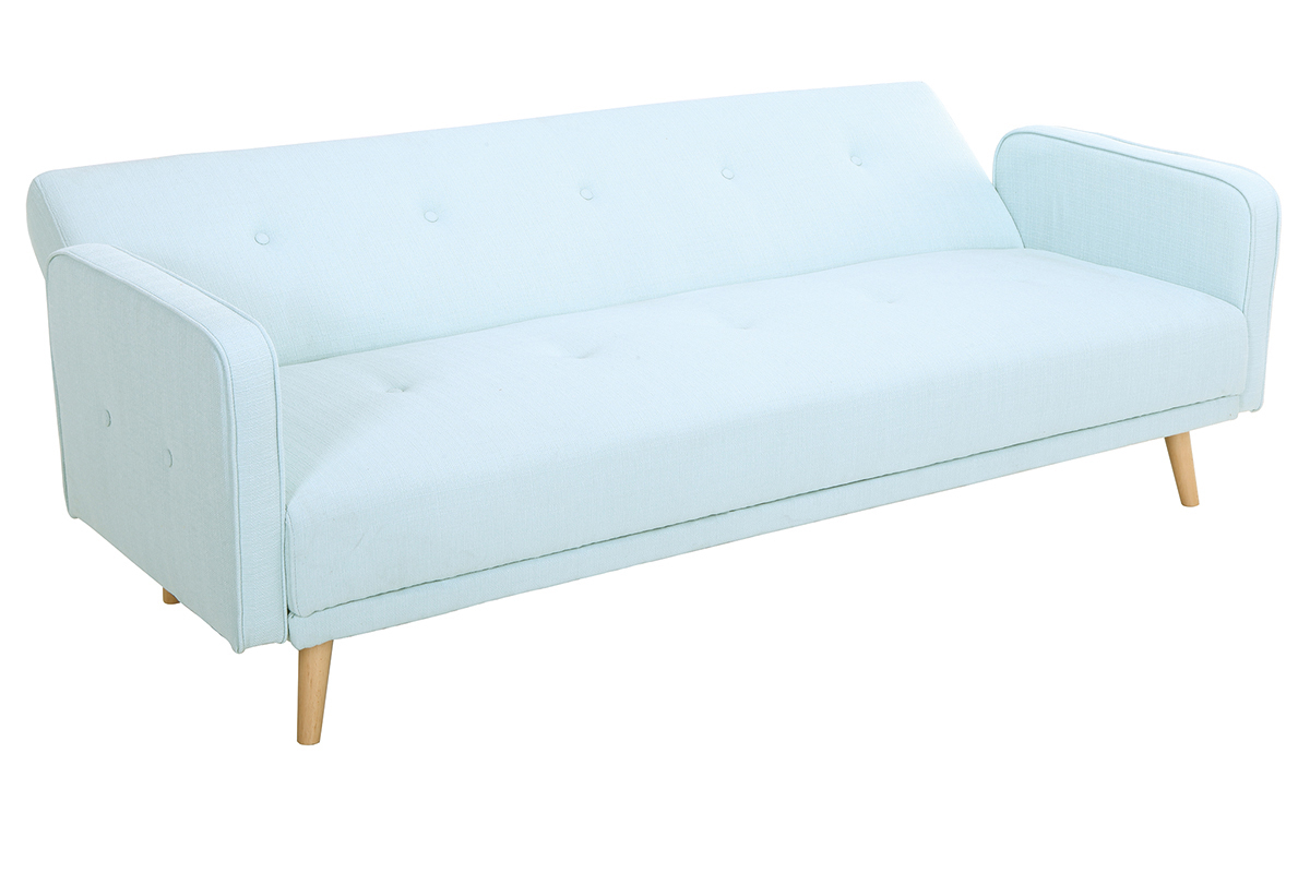 Sofa verstellbar 3 Pltze skandinavisches Design Hellgrn ULLA