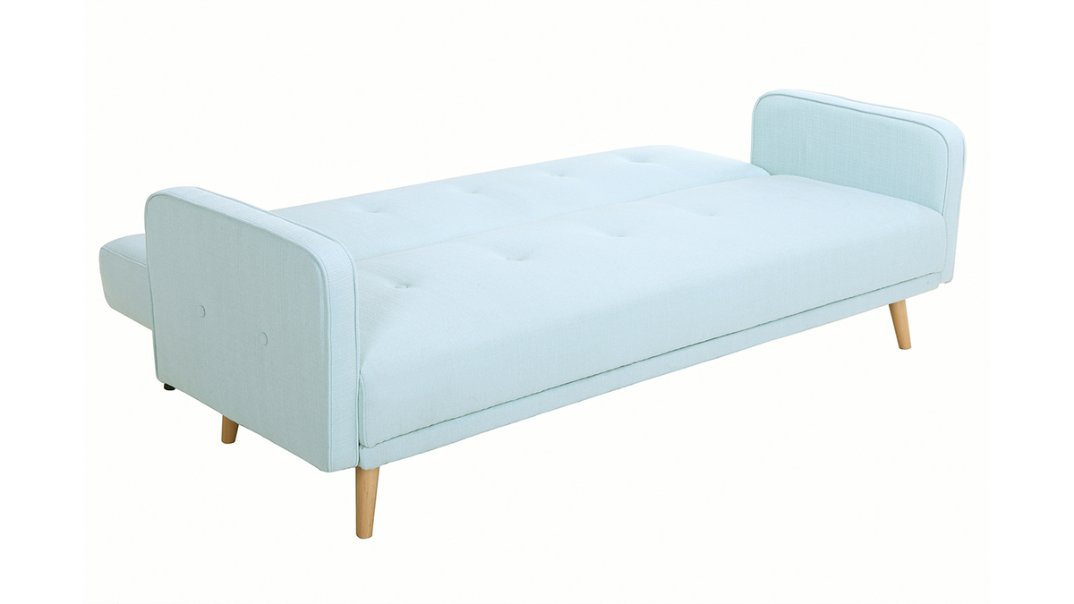 Sofa verstellbar 3 Pltze skandinavisches Design Hellgrn ULLA