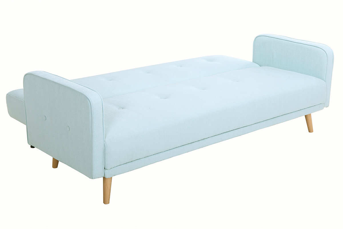 Sofa verstellbar 3 Pltze skandinavisches Design Hellgrn ULLA
