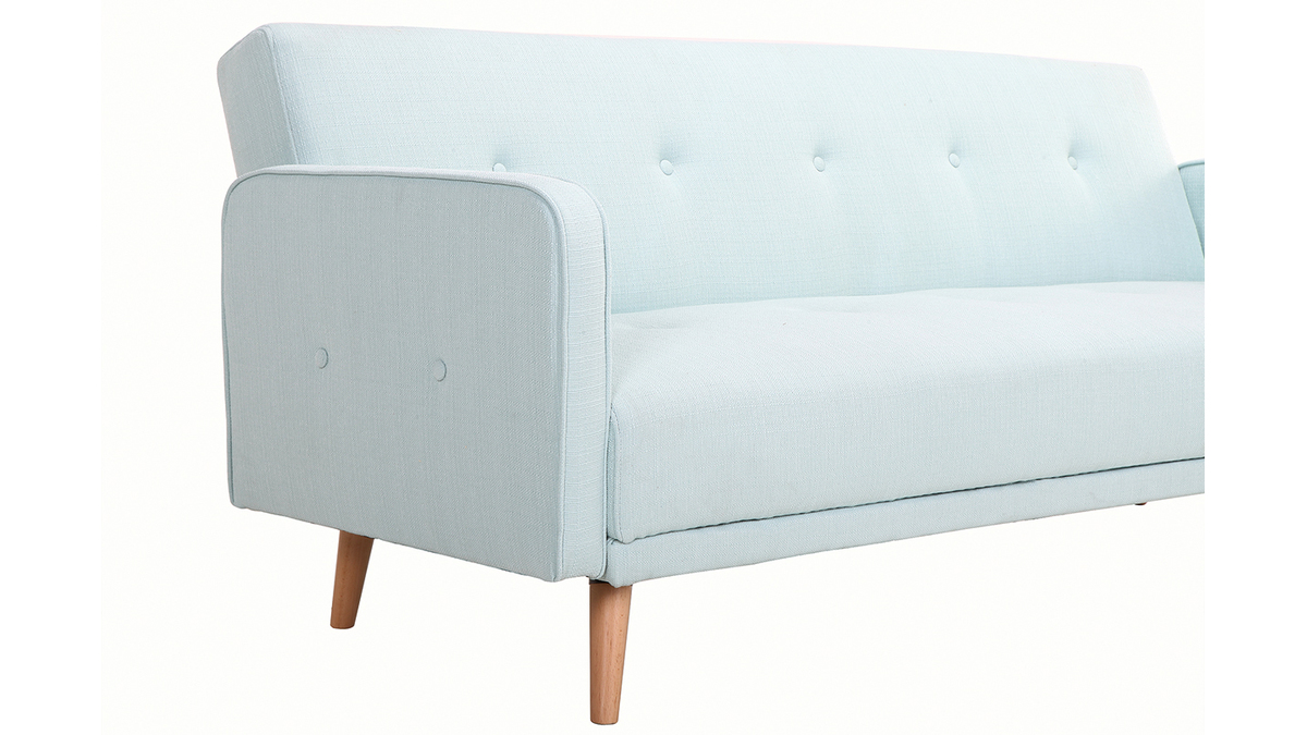 Sofa verstellbar 3 Plätze skandinavisches Design Hellgrün ULLA
