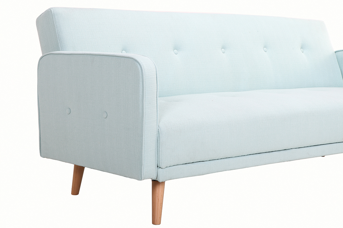 Sofa verstellbar 3 Pltze skandinavisches Design Hellgrn ULLA