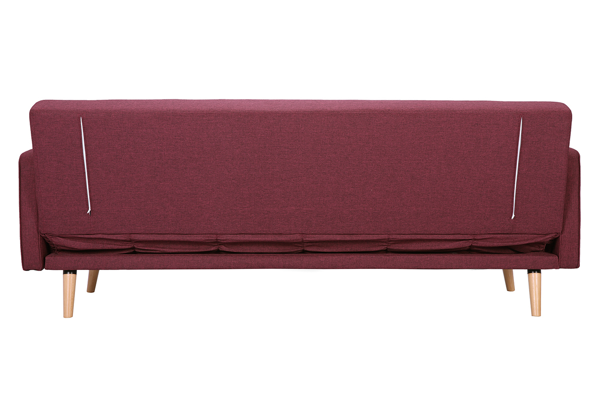 Sofa verstellbar 3 Pltze skandinavisches Design Pflaume ULLA