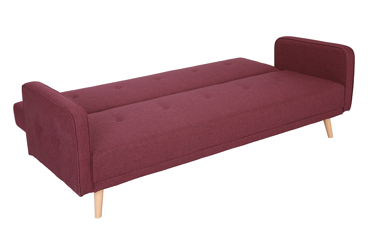 Sofa verstellbar 3 Pltze skandinavisches Design Pflaume ULLA