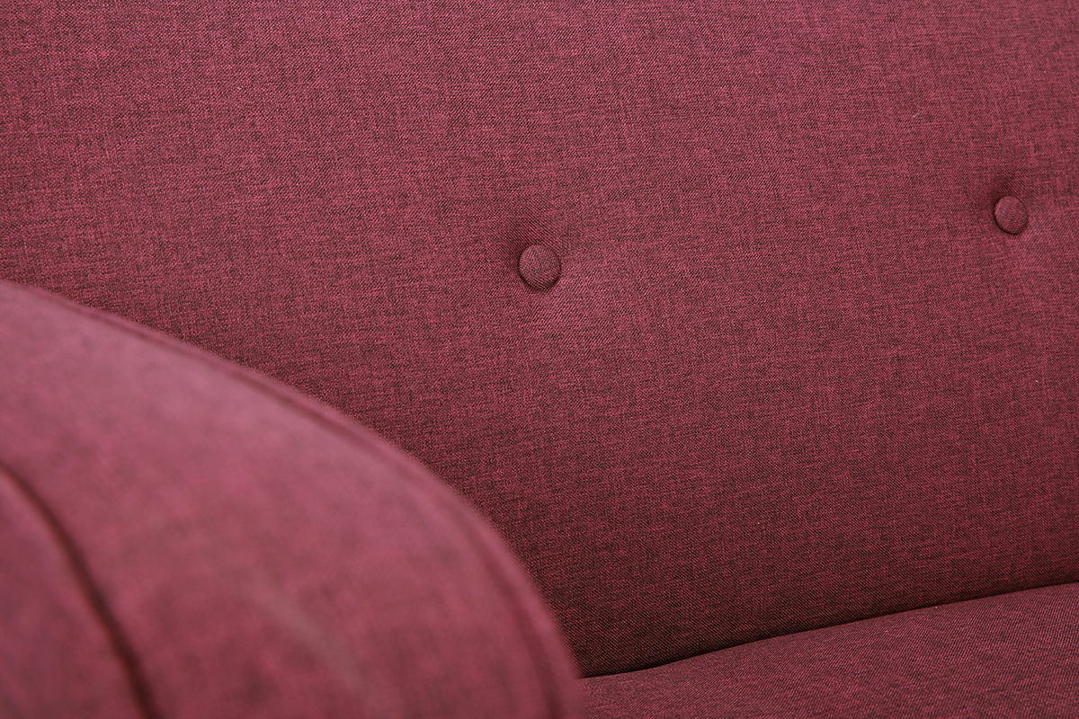 Sofa verstellbar 3 Pltze skandinavisches Design Pflaume ULLA
