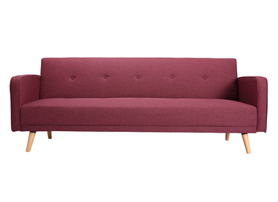 Sofa verstellbar 3 Plätze skandinavisches Design Pflaume ULLA - Sofa verstellbar 3 Plätze skandinavisches Design Pflaume ULLA