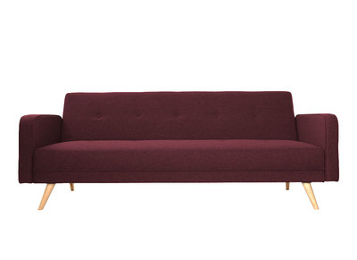 Sofa verstellbar 3 Plätze skandinavisches Design Pflaume ULLA - Sofa verstellbar 3 Plätze skandinavisches Design Pflaume ULLA