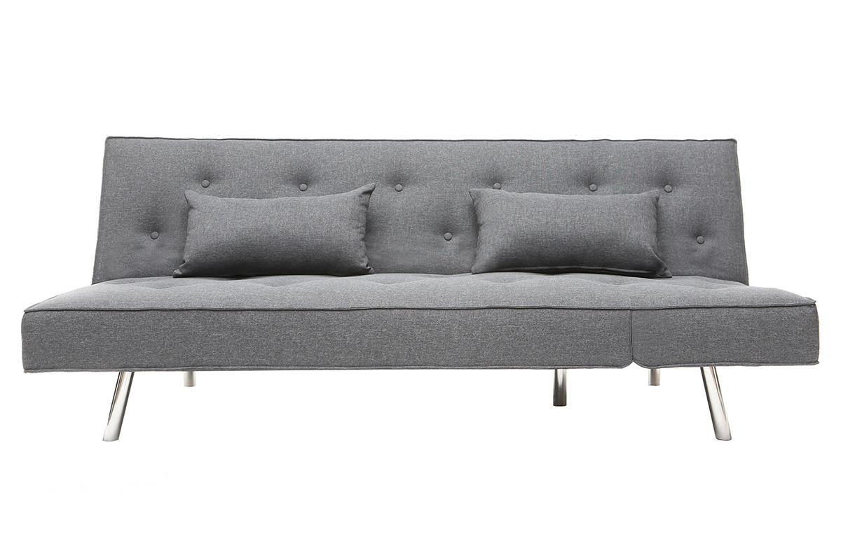 Sofa verstellbar aus Stoff Dunkelgrau LEONARD