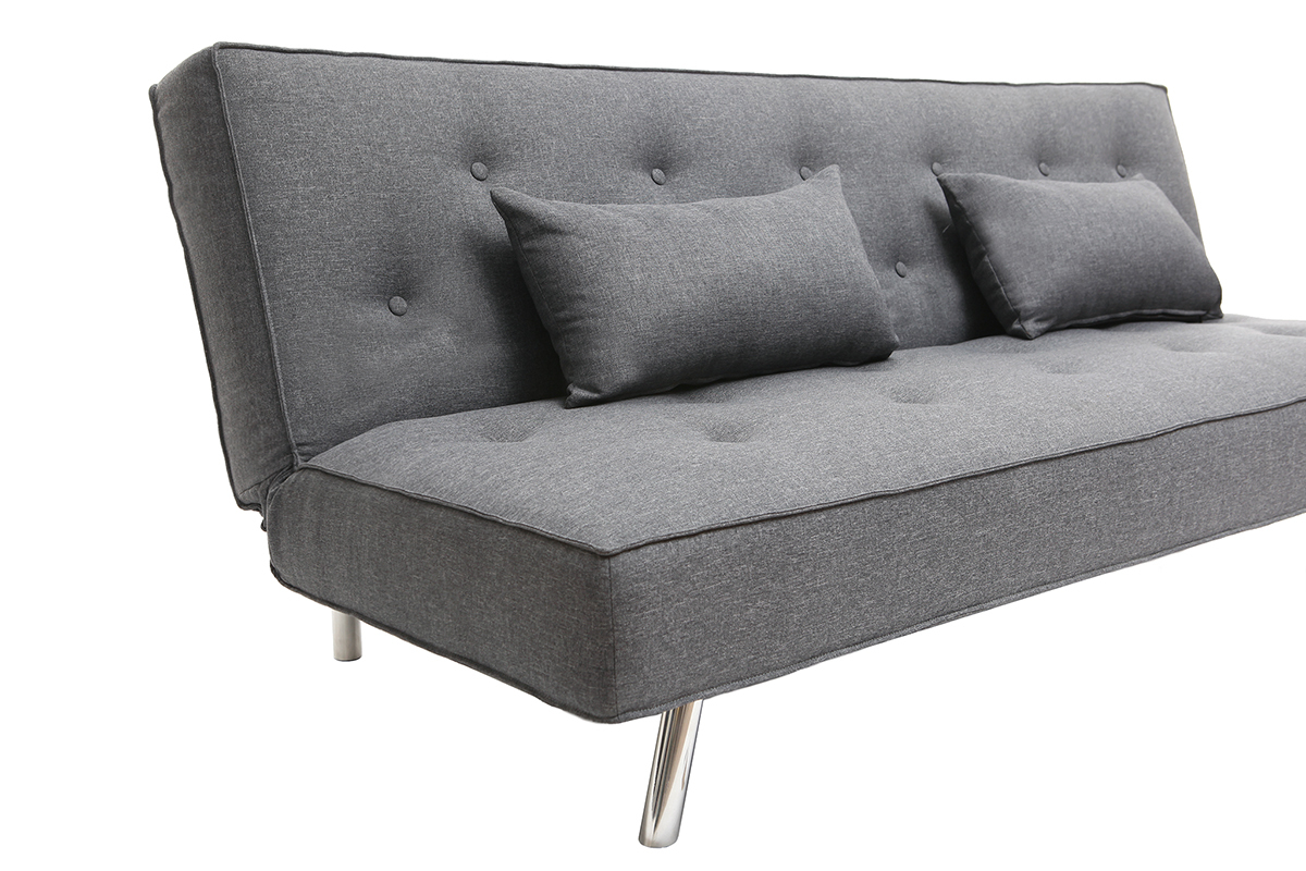 Sofa verstellbar aus Stoff Dunkelgrau LEONARD