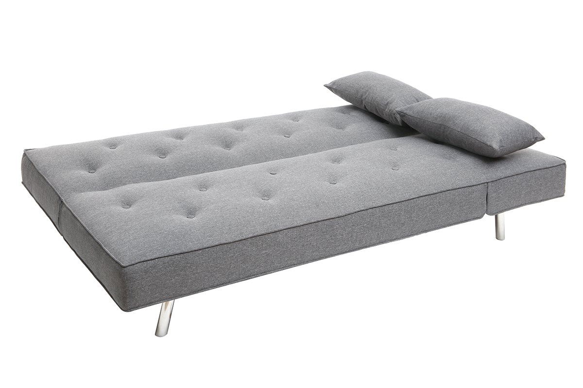 Sofa verstellbar aus Stoff Dunkelgrau LEONARD