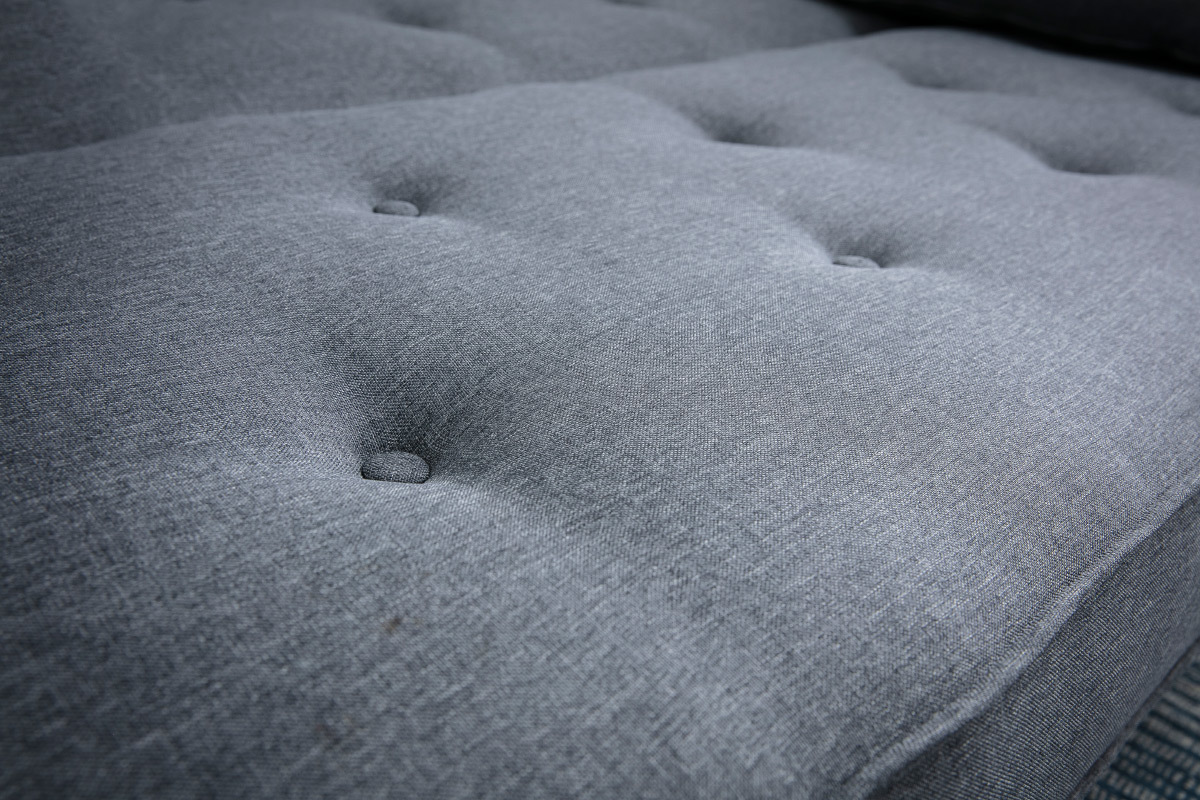 Sofa verstellbar aus Stoff Dunkelgrau LEONARD