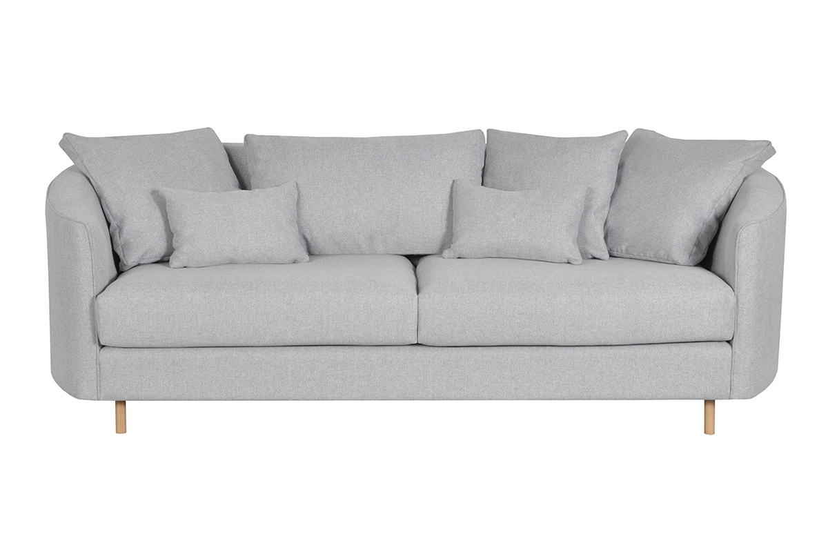 Sofa zeitgenssisches Design hellgrauer Stoff 3-Sitzer SELECT