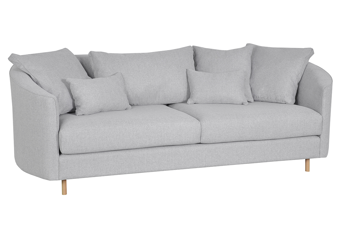 Sofa zeitgenssisches Design hellgrauer Stoff 3-Sitzer SELECT