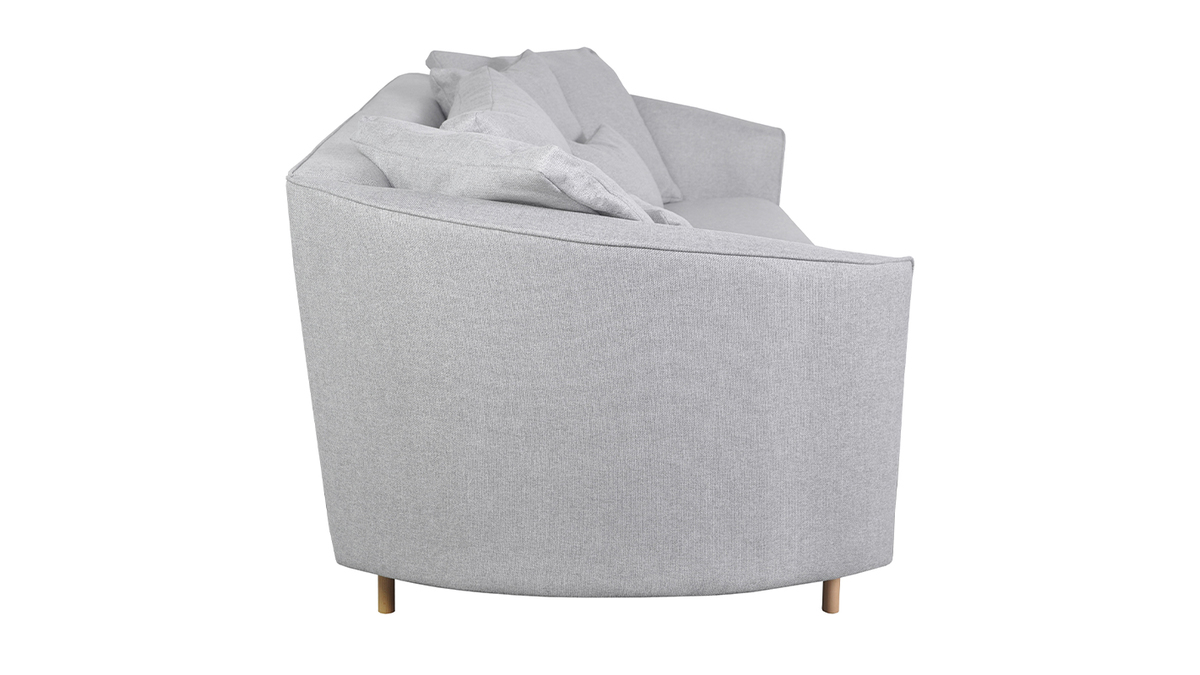 Sofa zeitgenssisches Design hellgrauer Stoff 3-Sitzer SELECT