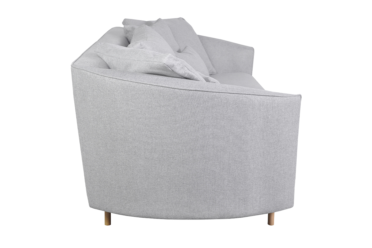 Sofa zeitgenssisches Design hellgrauer Stoff 3-Sitzer SELECT