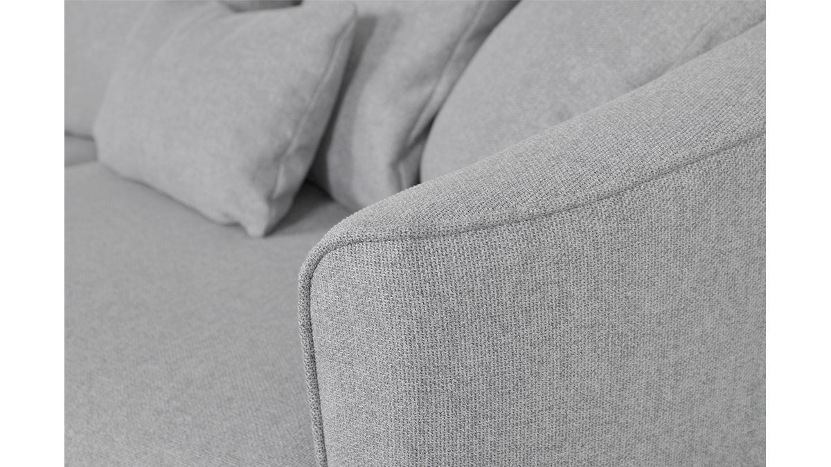 Sofa zeitgenössisches Design hellgrauer Stoff 3-Sitzer SELECT