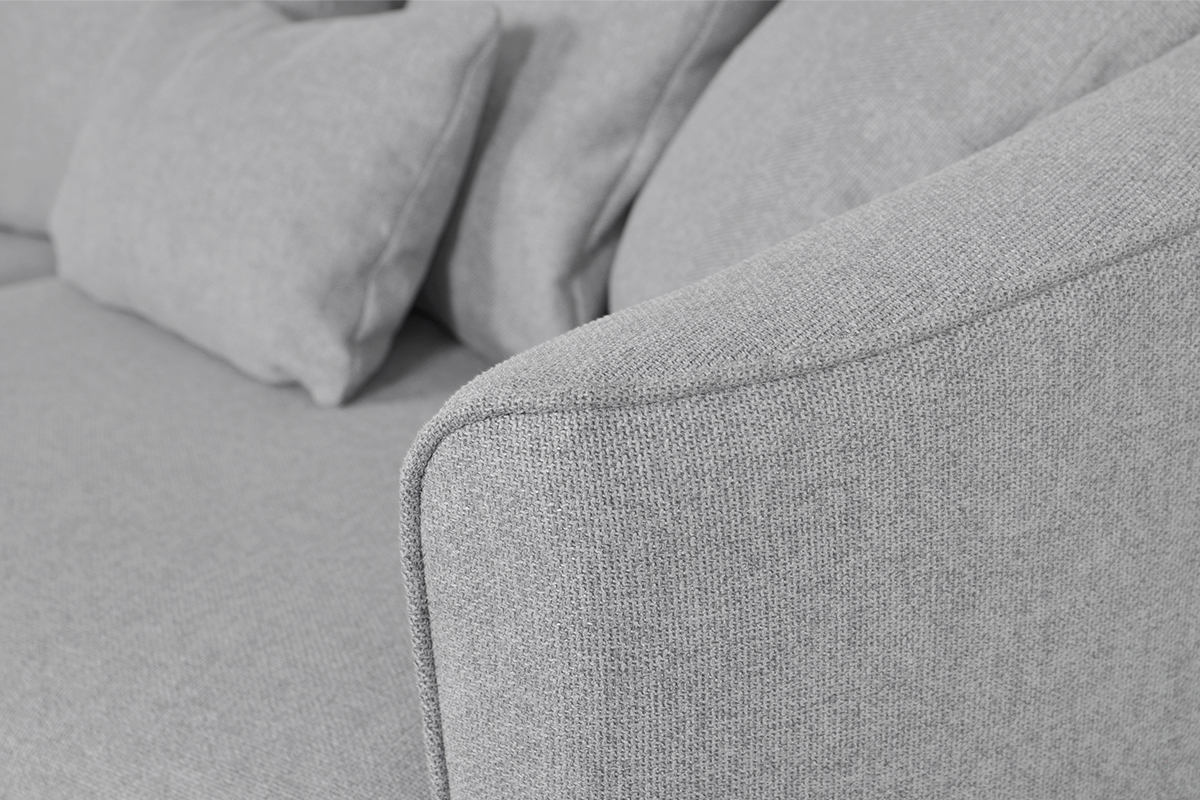 Sofa zeitgenssisches Design hellgrauer Stoff 3-Sitzer SELECT