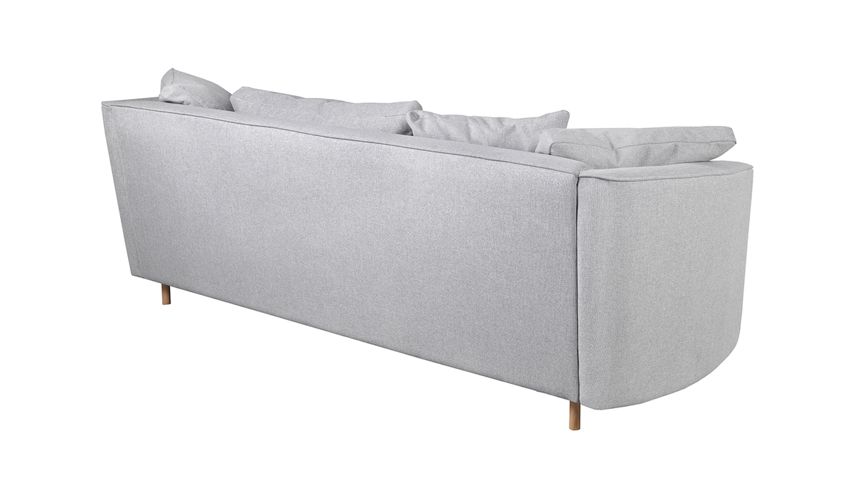 Sofa zeitgenssisches Design hellgrauer Stoff 3-Sitzer SELECT