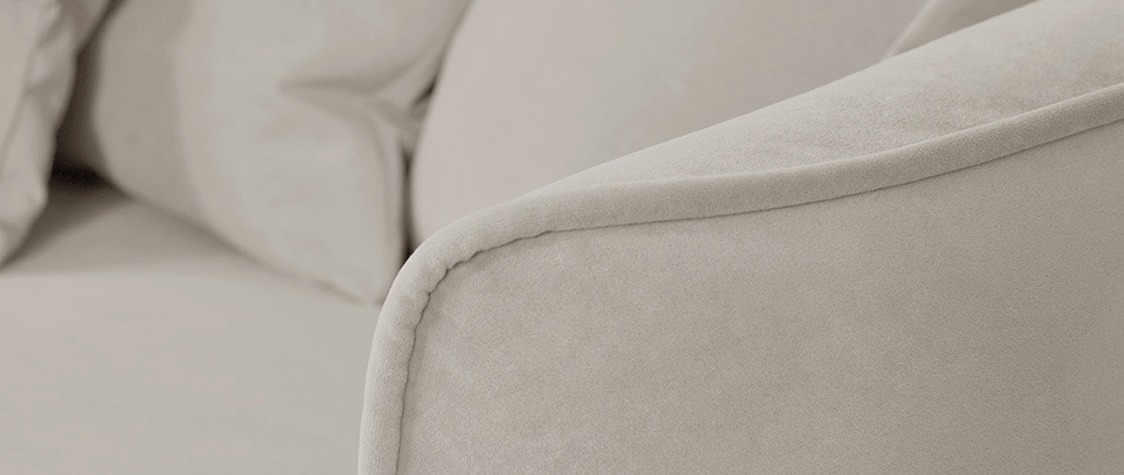 Sofa zeitgenössisches Design matt-grauer Samt 3-Sitzer SELECT