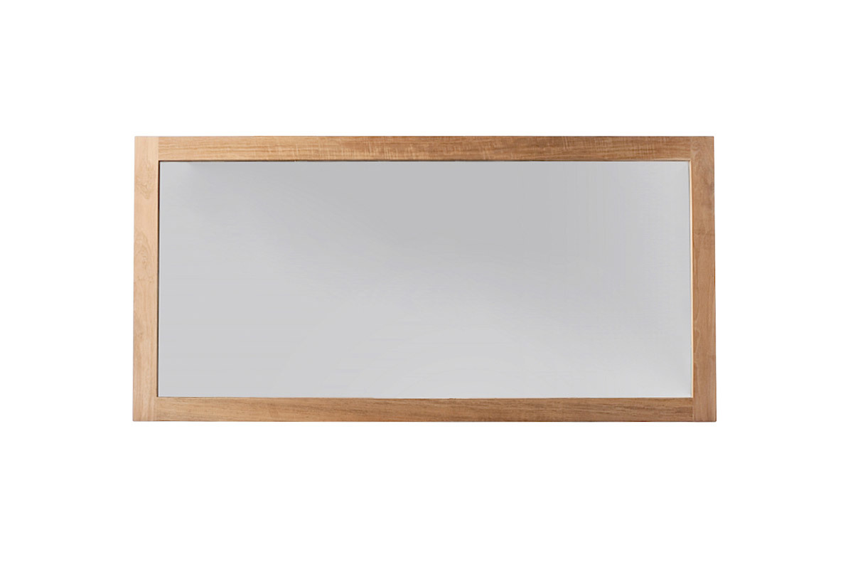 Spiegel Badezimmer aus Teakholz 140 x 70 cm SANA
