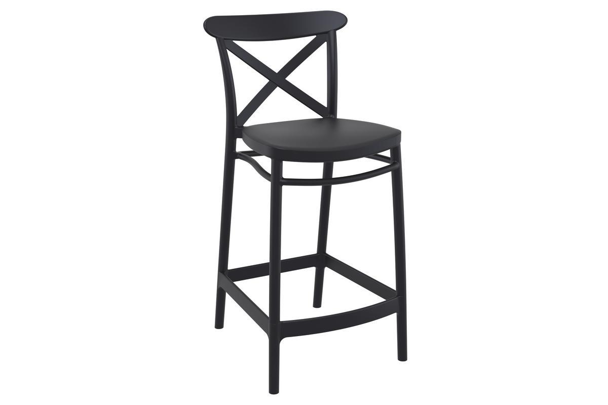 Stapelbare Barhocker H65 cm schwarz innen / auen (4er Set) GERMAIN