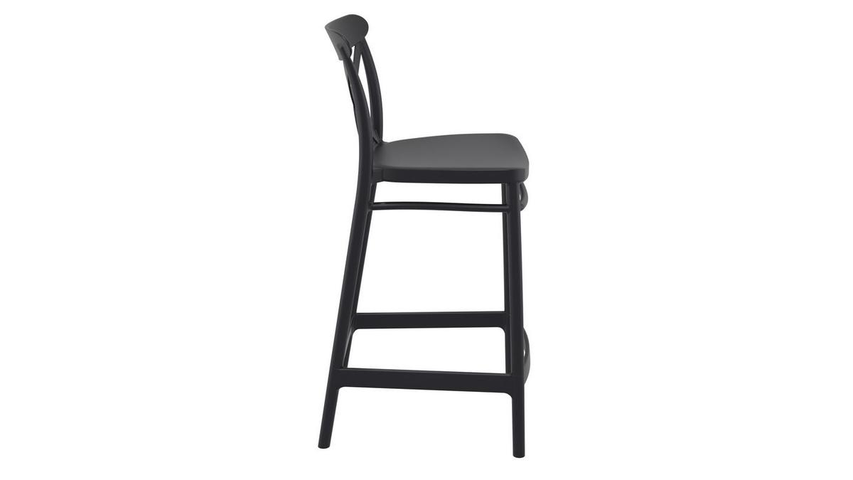 Stapelbare Barhocker H65 cm schwarz innen / auen (4er Set) GERMAIN